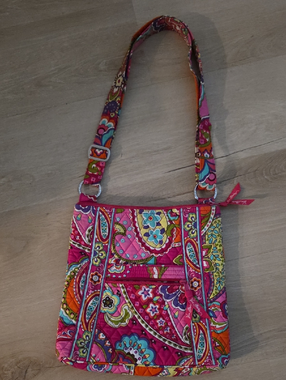 Vera Bradley "Pink Swirls" Hipster Crossbody